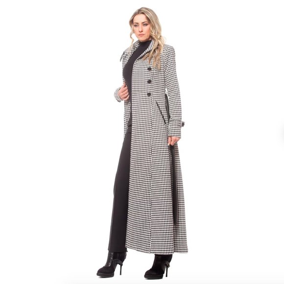 Designer Houndstooth Coat - Picture 2 of 12